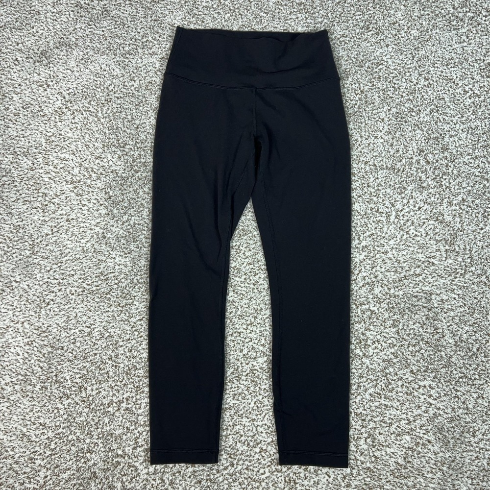 Lululemon Pants Womens 8 Black High Rise Ankle Leggings Yoga Gym Workout Sport